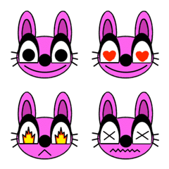 Unique pink rabbit emoji