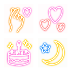 neon simple emoji