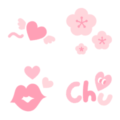 Lovely pink emoticons