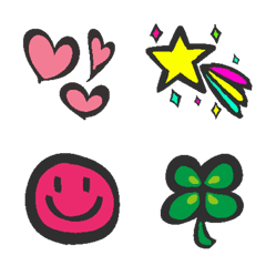 Colorful Emoji in thick black edge