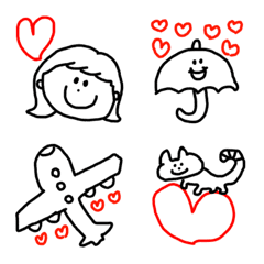 Graffiti with so many of hearts(Emoji)