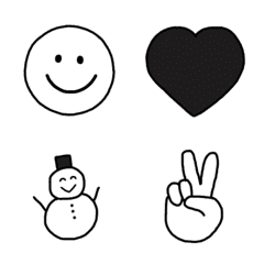 white &black emoji