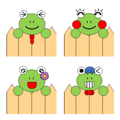 Frog's family emoji (connecting edition)