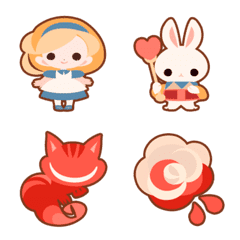 Alice and Rabbit Emoji