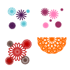 Flowers and lace ribbon Emoji (Colorful)