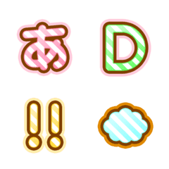 Colorful and cute chocolate Emoji