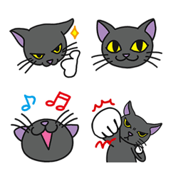 Black Cat  / Scary when Angry : Emoji