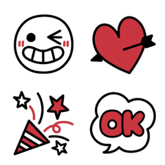 Red And Black Adult Cool Emoji Line Emoji Line Store