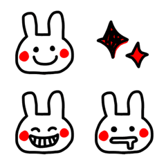 SIMPLE BLACK RABBIT Emoji