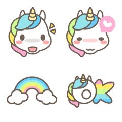 Rainbow Unicorn and Stuff Emoji