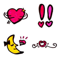 Kid Drawn Heart Emoji V.10