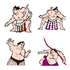 Emoji of sumo wrestlers