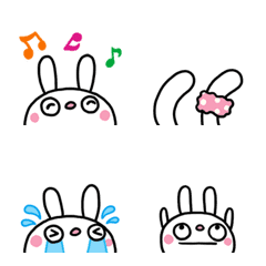 Hyokkori Emoji (Marshmallow Rabbit)