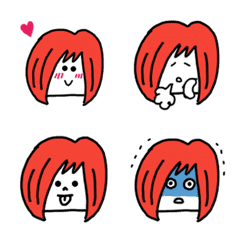 A redhead girl 's emoji.