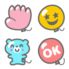 Fluffy balloon emoji