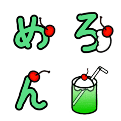 Melon Soda & Cream soda emoji