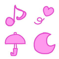 ピンクのシンプル絵文字