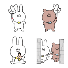 Loose bear and rabbit emoticons