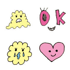 Cute fluffy emoji 