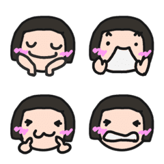 Simple short hair girl Emoji2