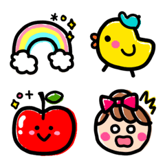 Colorful cute emoji 3rd