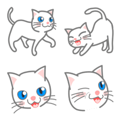 White cat emoji used for conversation