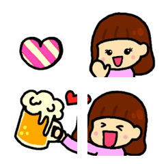 Cute girl Emoji for everyday.