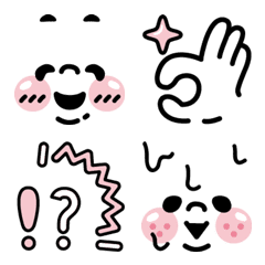 Lovely black pink Emoji.02