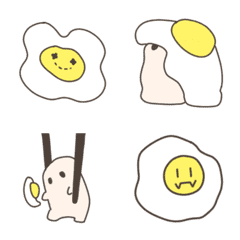 卵好き 目玉焼き 餅 ミニ Line絵文字 Line Store