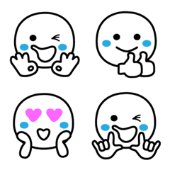 Cute  Simple and discreet face emoji