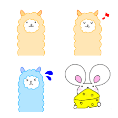 The simple Emoji of the alpaca