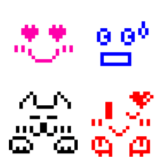 Emoticon of dot drawing