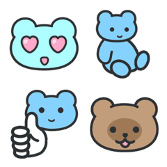 blue bear MIZUIRO-KUN Emoji
