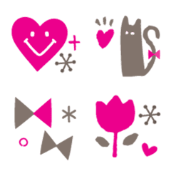 North European pink emoji sentence end