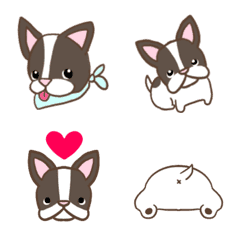 cute french bulldog emoji