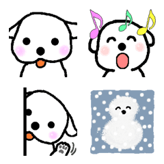 Puppy emoji [White puppy]