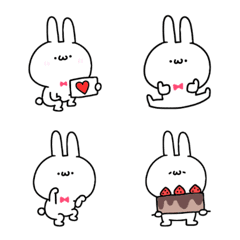 Adult cute rabbit emoji.