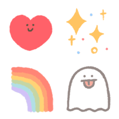 simple emoji with crayon