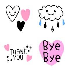 Loose and cute, simple Emoji