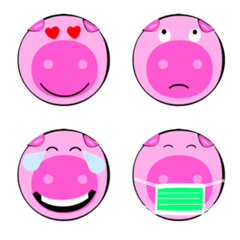 Klom Klom Pink Pig Emoji