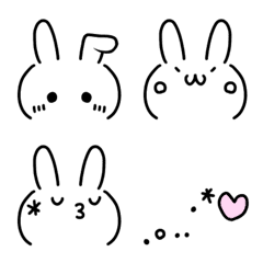 Rabbit face emoticons