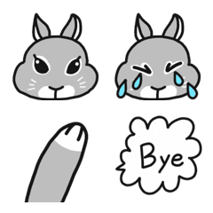 Fluffy rabbit emoji