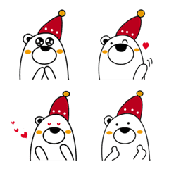 White Bear Santa Emoji