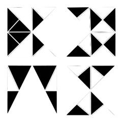 黒と白と形　(PART.2)-三角