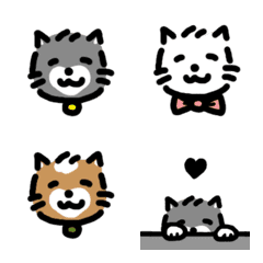 Hato Three Cats Emoji