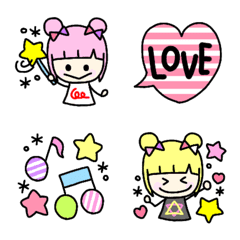 cute girl Emoji(colorful)2