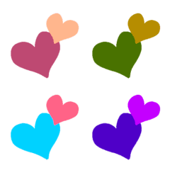 Simple colorful heart 2 * Mix color