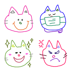 Cats graffiti(Emoji)