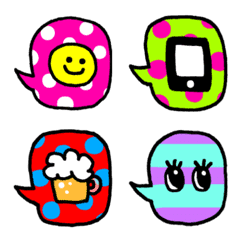Colorful speech balloon Emoji