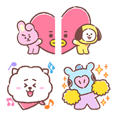 UNIVERSTAR BT21: อิโมจิสุดคิวท์